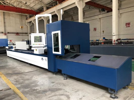 دستگاه برش لوله لیزری CNC 380 میلی متر / دستگاه پانچ لوله RAYCUS 1000w